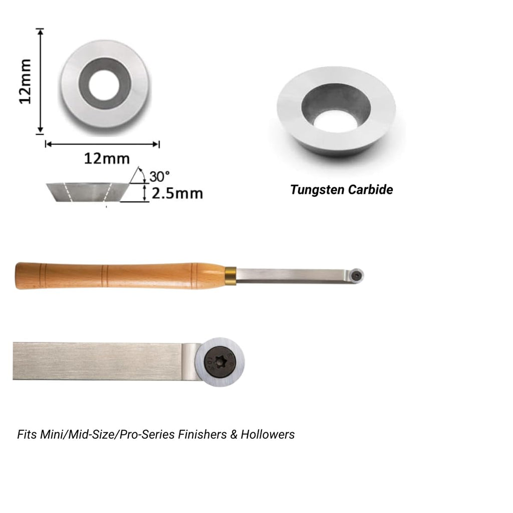 R12 Carbide Cutters for Woodturning Tools