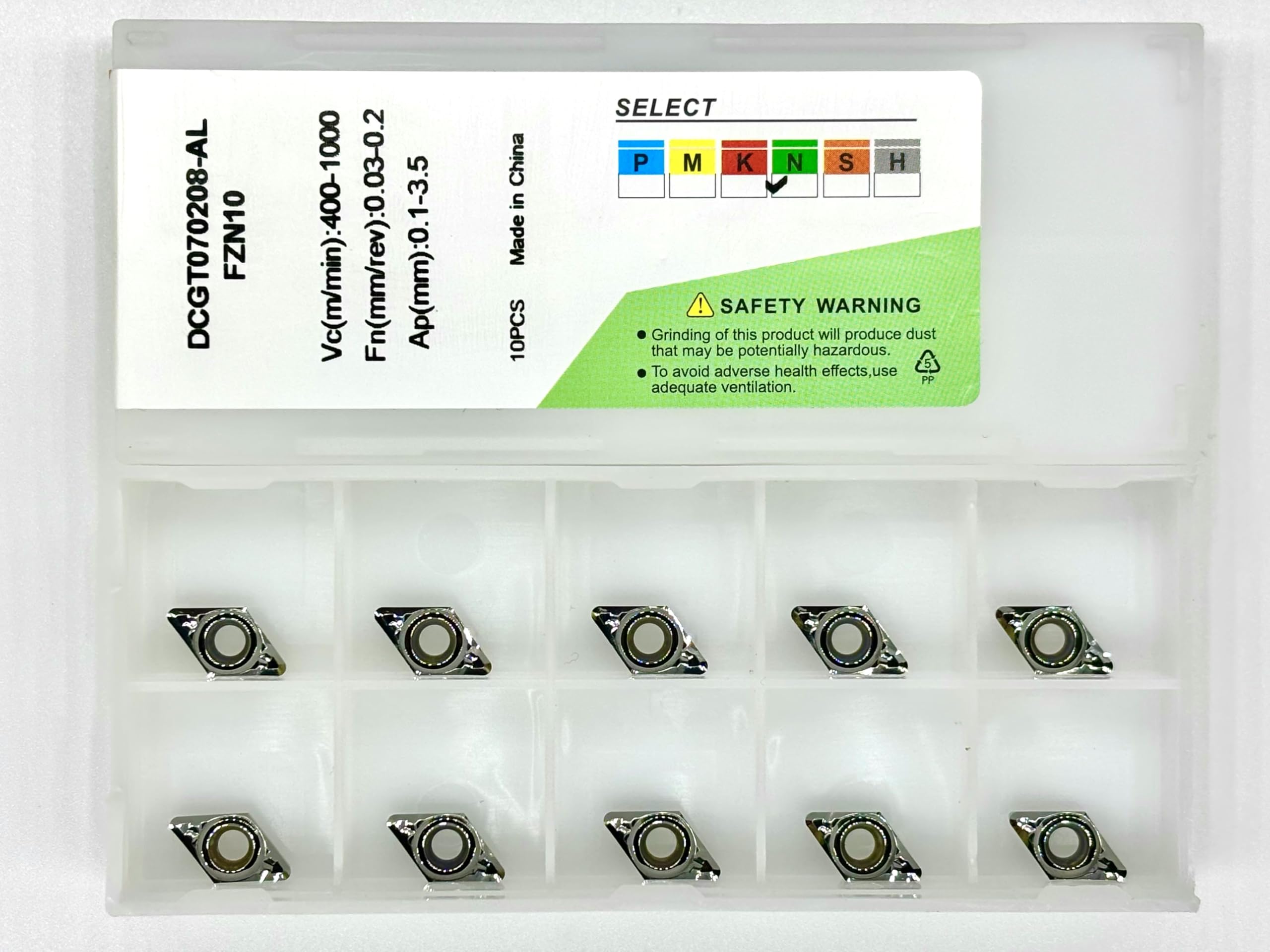 Carbide Inserts for Aluminum DCGT21.52 DCGT070208